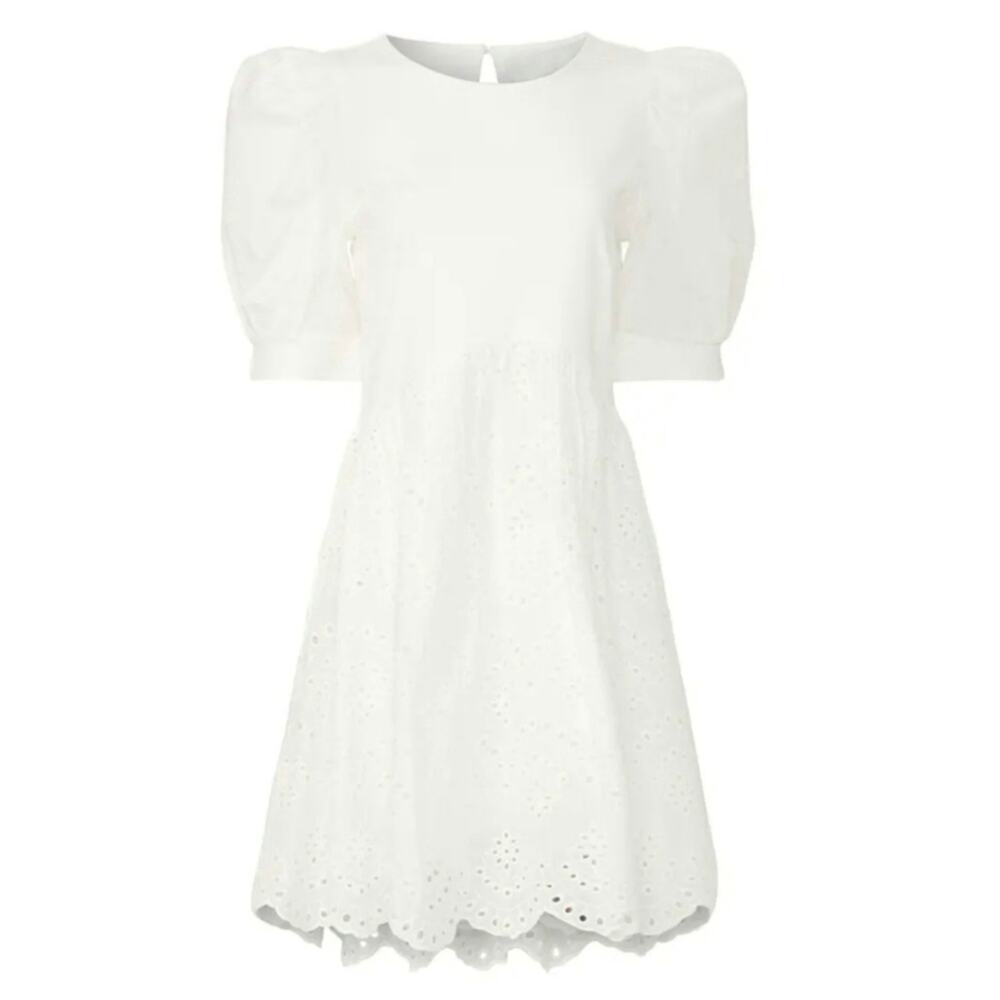 Peter Som Collective Rent the Runway White Combo‎ Eyelet Dress Mini Sz 6 $360